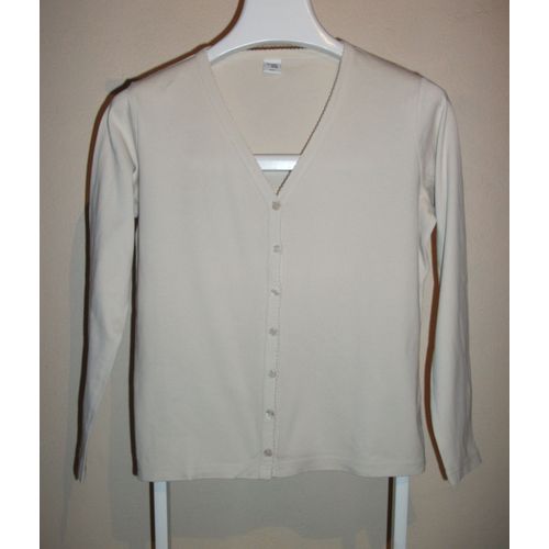 Gilet Femme Manches Longues Beige