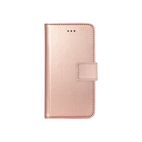 Bigben Connected Universal Folio M - Étui À Rabat Pour Téléphone Portable - Cuir Doux - Rose Métallisé - 5