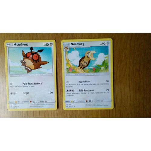 Hoothoot 106/147 + Noarfang 107/147 - Ombres Ardentes