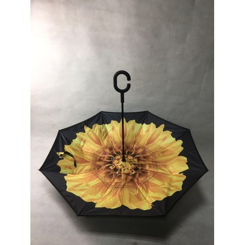 Parapluie Inversé Fleurs Jaune