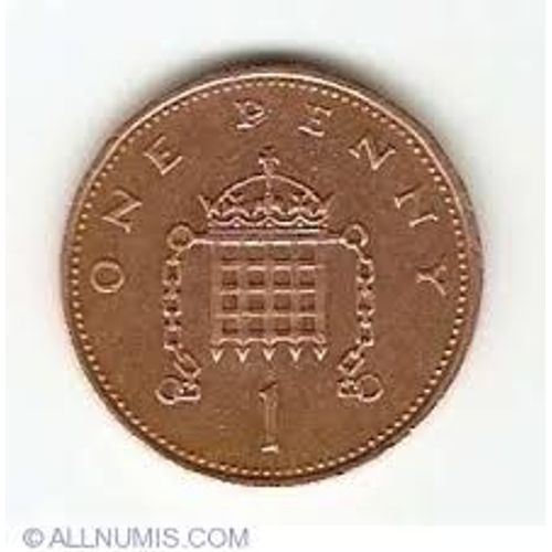 Grande Bretagne = Pièce De 1 One Penny De 1983, En Cuivre, Elisabeth I I