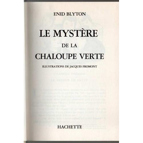 Le Mystère De La Chaloupe Verte - Blyton Enid - 1970