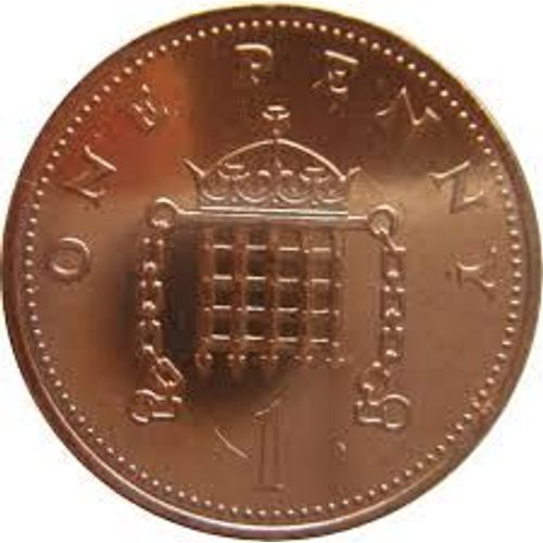 Grande Bretagne = Pièce De 1 One Penny De 1997, En Cuivre, Elisabeth I I