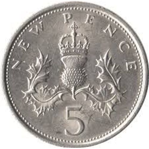 Grande Bretagne = Pièce De 5 (Five) New Pence De 1991 Elizabeth 2