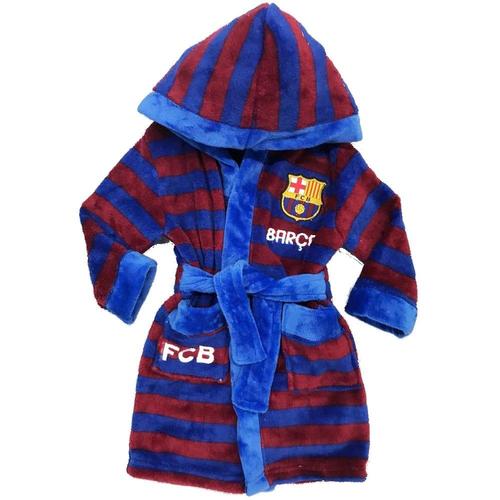 Peignoir Polaire Fc Barcelone 5 Ans Robe De Chambre Barca Rouge