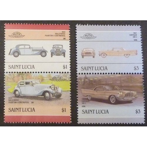 Sainte-Lucie Neuf Y Et T N° 694 695 698 699 Lot De 4 Timbres De 1984 Automobiles