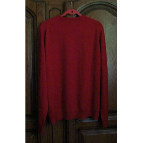 Pull Rouge Mérinos - Taille Xxl