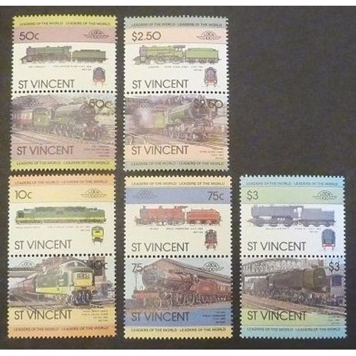Saint-Vincent Neuf Y Et T N° 698 Et + Lot De 10 Timbres De 1984 Locomotives