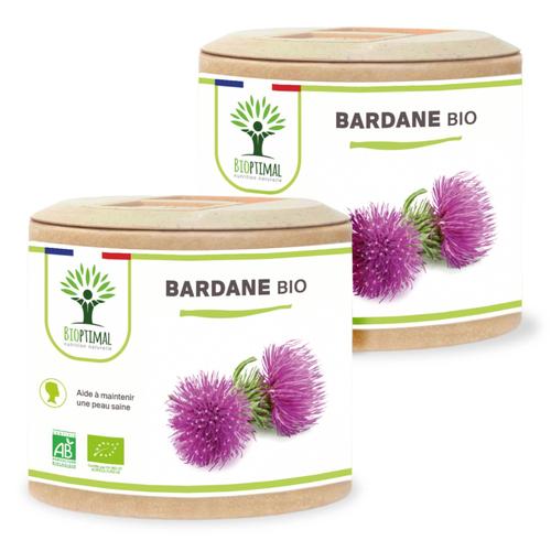 Bardane Bio - Arctium Lappa - Complément Alimentaire - Santé De La Peau Digestion - Racine De Bardane Pure - Fabriqué En France - Certifié Ecocert - 2x60 Gélules 