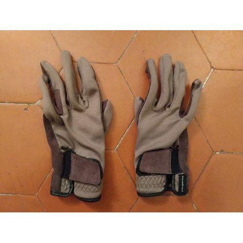 Gants D’Équitation Marron Clair Basic Fouganza