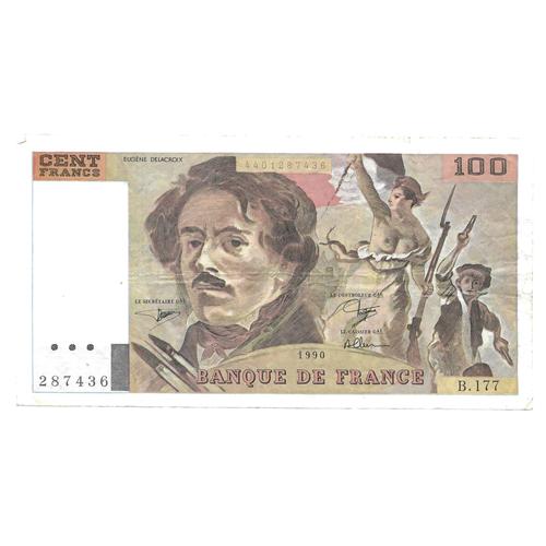 Billet 100 Francs Eugène Delacroix 1990 (B.177) Banque De France