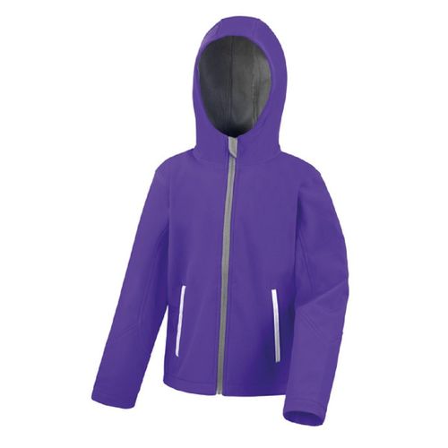 Veste Softshell Enfant - R224j/Y - Violet Et Gris