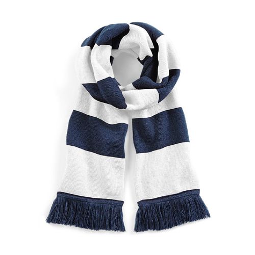 Longue ?Charpe Ray?E - B479 - Bleu Marine Et Blanc