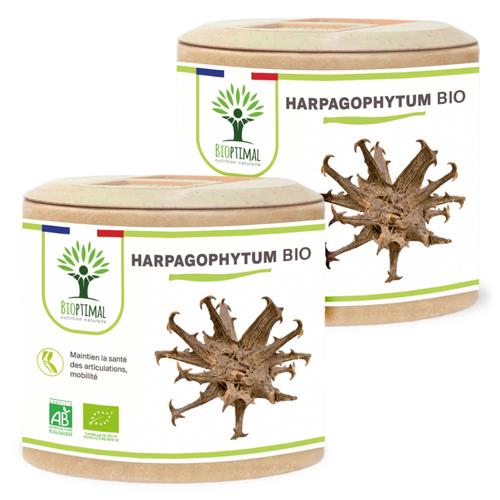 Harpagophytum Bio - Complément Alimentaire - Articulation Digestion Appétit - 100% Poudre De Racine Pure En Gélules - Fabriqué En France - Vegan - 2x60 Gélules 