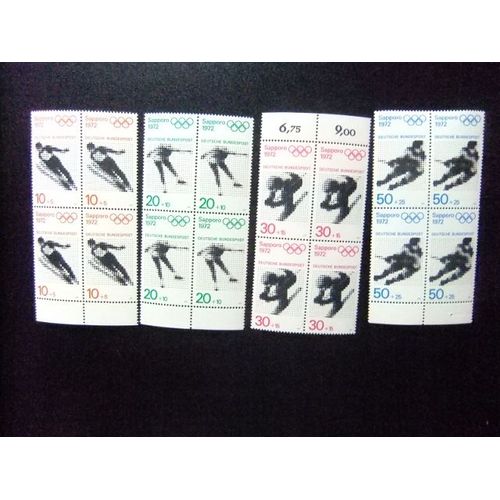 Alemania Federal 1971 Jeux Olympiques Sapporo Yvert 544 / 47 ** Mnh