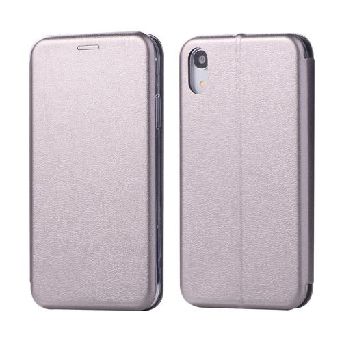 Etui Folio Pour Iphone-Xr Gris Avec Rabat Latéral Et Fonction Stand