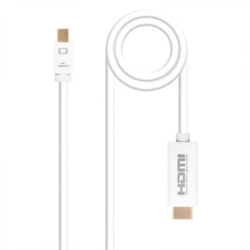 Cable conversor Mini dp a HDMI blanco 2m