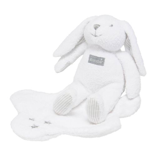 Doudou Lapin Blanc Mouchoir Nuage Hochet Grelot Martin Absorba