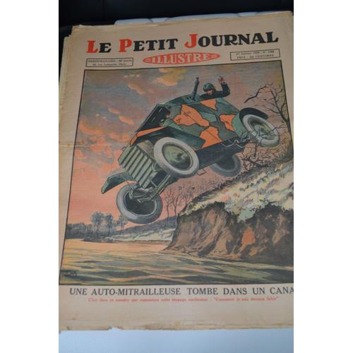 Le Petit Journal Illustre  N° 1988 : Une Automitrailleuse Tombe Dans Un Canal