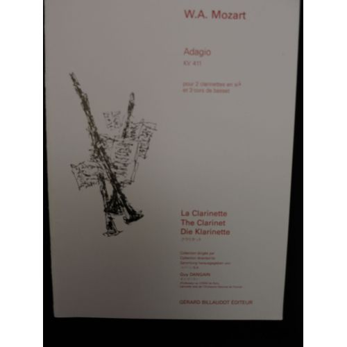 Mozart Adagio Kv 411 2 Clarinettes Et 3 Cors De Basset
