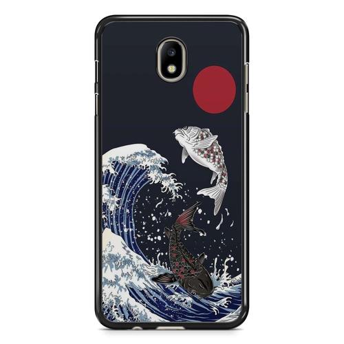 Coque Pour Samsung Galaxy J5 2017 ( J530 ) Art Japonais Vague Manga Design Koi Poissons Carpe Retro Japan Wave Samourai Paysage Chine Japon Ref 1171