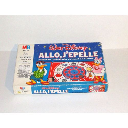 Allo J'epelle Mb Jeux Vintage J'apprend L'orthographe En Jouant Avec Disney