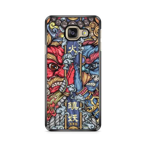 Coque Pour Samsung Galaxy A3 2017 ( A320) Art Japonais Vague Manga Design Koi Poissons Carpe Retro Japan Wave Samourai Paysage Chine Japon Ref 859