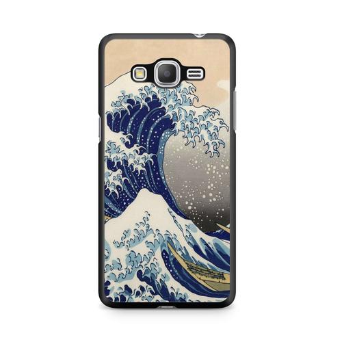 Coque Pour Samsung Galaxy J3 2016 ( J310 ) Art Japonais Vague Manga Design Koi Poissons Carpe Retro Japan Wave Samourai Paysage Chine Japon Ref 155