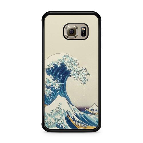 Coque Pour Samsung Galaxy S6 Art Japonais Vague Manga Design Koi Poissons Carpe Retro Japan Wave Samourai Paysage Chine Japon Ref 161