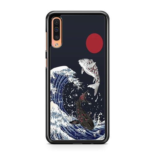 Coque Pour Huawei P20 Art Japonais Vague Manga Design Koi Poissons Carpe Retro Japan Wave Samourai Paysage Chine Japon Ref 883