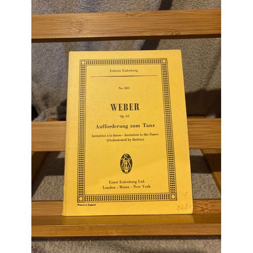 Weber Invitation A La Danse Berlioz Partition Orchestre Conducteur Eulenburg 831