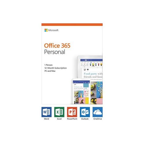 Microsoft Office 365 Personal - Version Boîte (1 An) - 1 Personne - Sans Support, P4 - Win, Mac, Android, Ios - Allemand - Zone Euro)