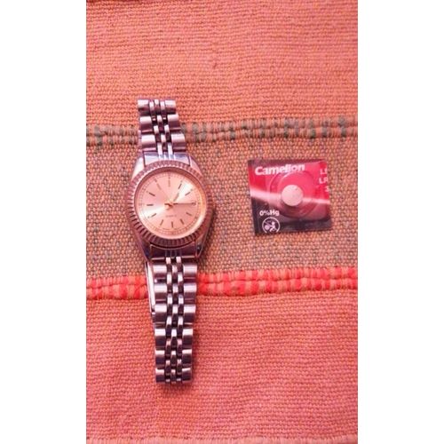 Montre En Acier Inoxydable Japan Movement Quartz + Pile