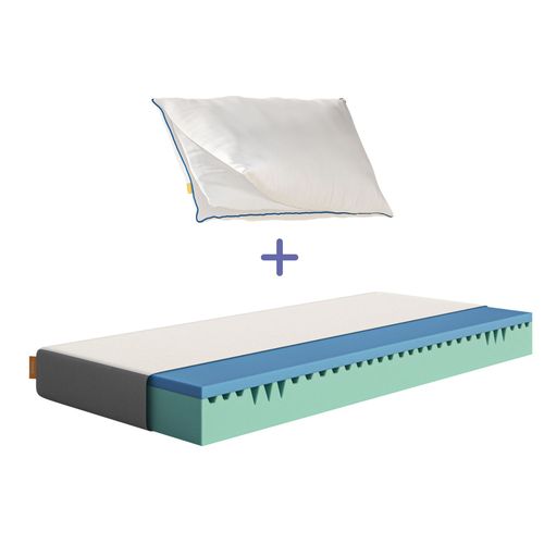 Emma | Pack Matelas Confort 90x200 Cm + 1 Oreiller Nuage | Sommeil Réparateur | Indépendance De Couchage | Confort Optimal | Lavables