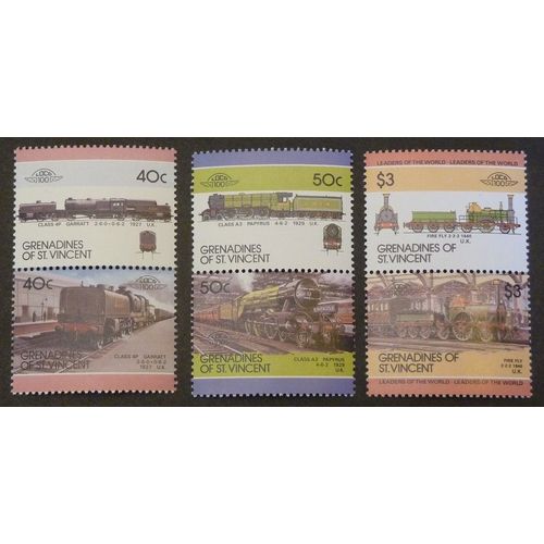 Saint-Vincent Grenadines Neuf Lot De 6 Timbres De 1985 Locomotives