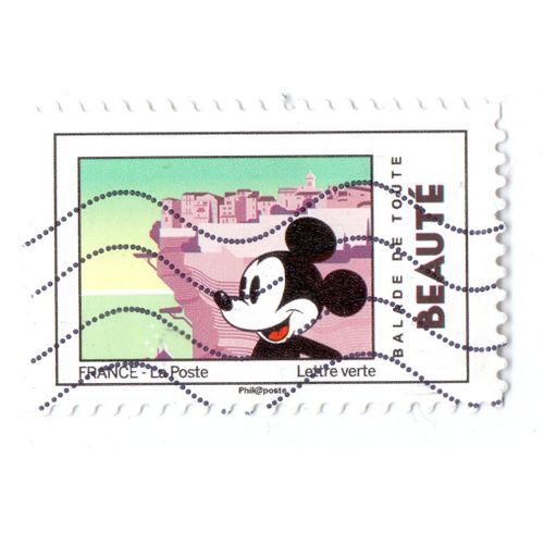 Timbre Autoadhésif De 2018 Mickey Et La France Balade De Toute Beauté