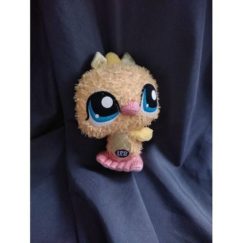 Doudou Peluche Poussin Caneton Noeud Lps Littlest Petshop 2009 Hasbro
