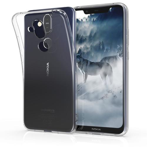 Kwmobile Coque Compatible Avec Nokia 8.1 (2018) / X7 - Coque Housse Protectrice Pour Téléphone En Silicone Transparent