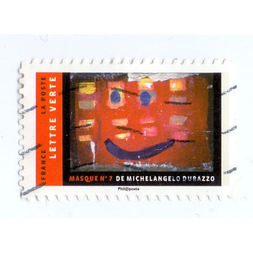 Timbre Série Photographique De Michelangelo Durazzo Masque N° 7
