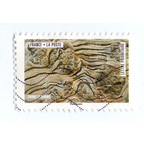 Timbre:Tronc D'arbre.Provenant Du Carnet De 12 Timbres Sur Les Oeuvres De La Nature