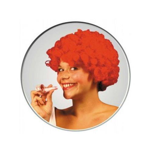 Perruque Adulte Pop Boucles Rouge - Afro Clown 80s Carnaval - Accessoire Fetes