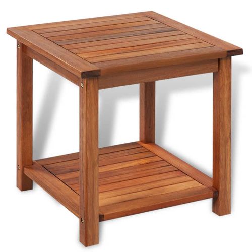 Table D'appoint Bois D'acacia Massif 45 X 45 X 45 Cm