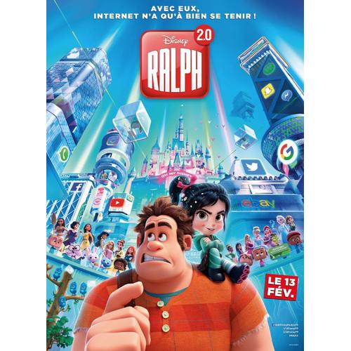 Ralph 2.0 - Véritable Affiche De Cinéma Pliée - Format 40x60 Cm - De Rich Moore Et Phil Johnston Avec Les Voix De François-Xavier Demaison, Dorothée Pousséo - 2019