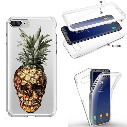 Coque Iphone 7 8 Integrale Mort Ananas Vintage Tropical Transparent