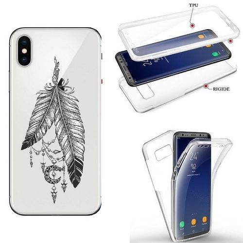 Coque Iphone X Xs Integrale Plumes Dreamcatcher Reves Indien Transparent
