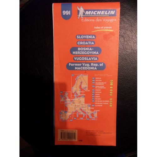 Michelin 991 Slovenie Croatie Bosnie Yougoslavie