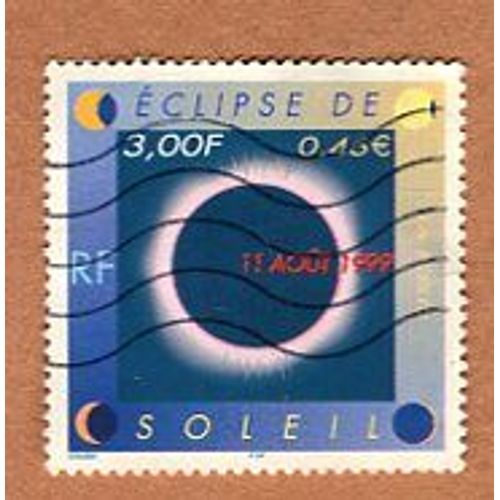 Timbre Oblitéré - Eclipse De Soleil - 3,00f / 0,46 - Jean-Paul Cousin - 1999