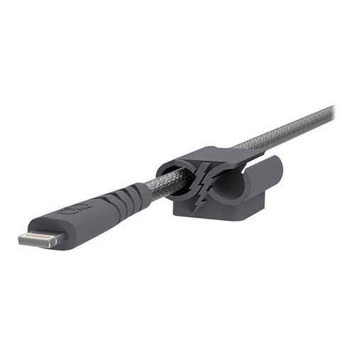Force Power - Câble USB - USB (M) pour Lightning (M) - 2.4 A - 1.2 m - gris