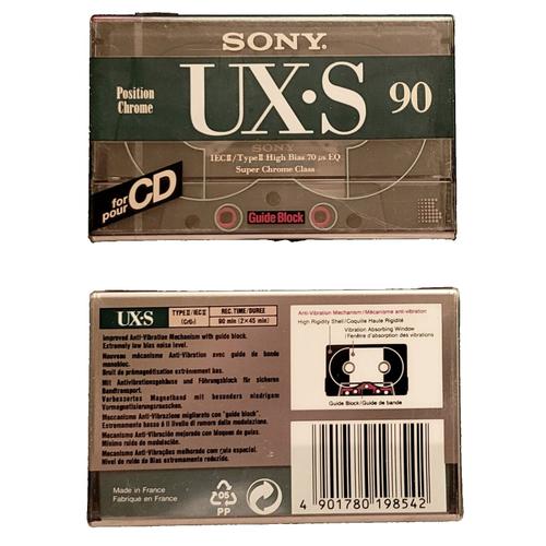 SONY UX.S - 2 x AUDIO K7 TYPE II CHROME - 2 x 90mn - SUPER CHROME CLASS