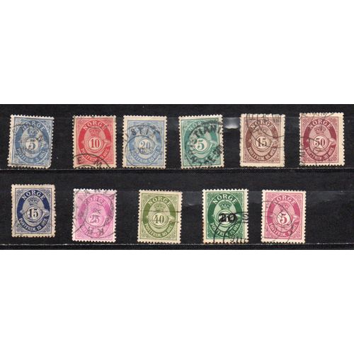 Norvège- Lot De 11 Timbres Oblitérés- Armoiries